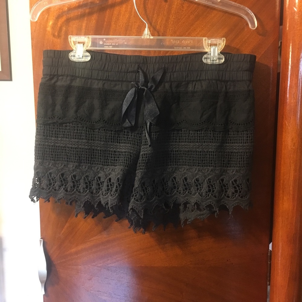 Black lace Bono shorts.